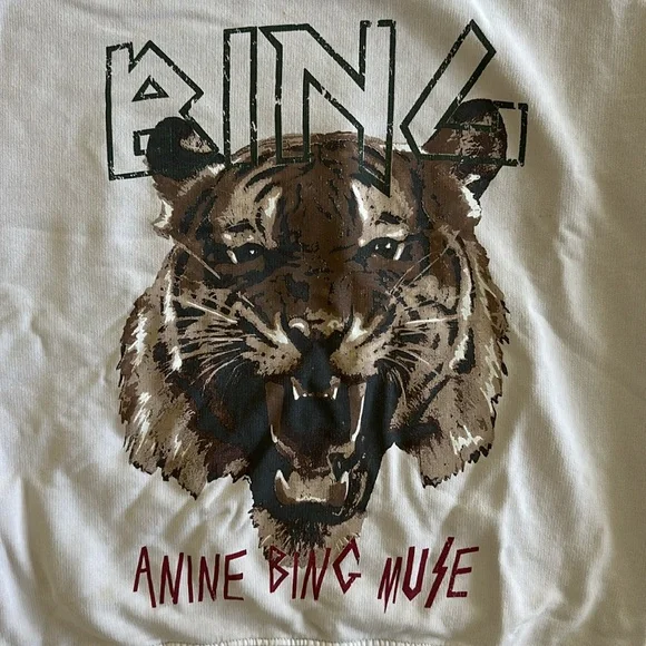 Anine Bing Tiger Organic Cotton Graphic Sweatshirt - Small - Picture 2 of 3